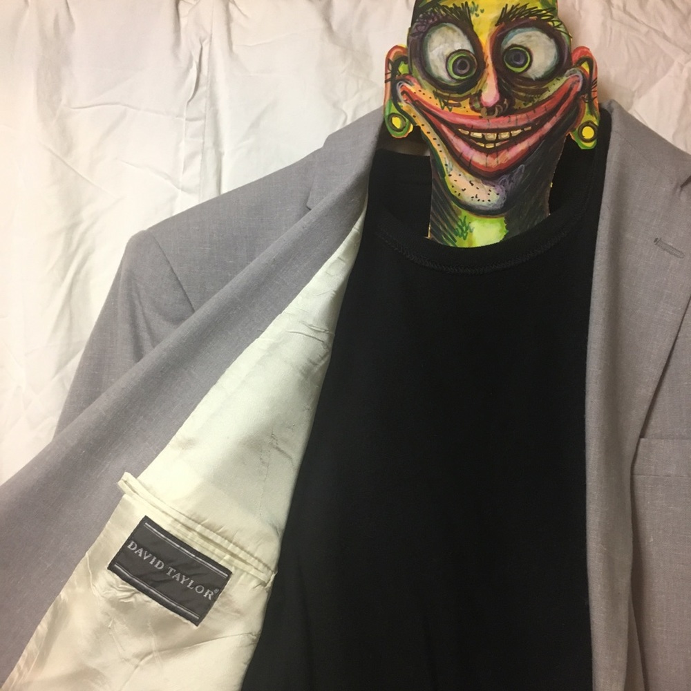 David Taylor Gray Suit Coat 42 Regular